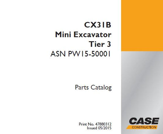 Discover the ultimate resource for your CASE CX31B Mini Excavator with our comprehensive Tier 3 Parts Catalog Manual. This PDF file is meticulously designed to provide you with detailed diagrams, part numbers, and specifications, ensuring you have everything you need for efficient maintenance and repairs.