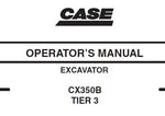 Discover the essential CASE CX350B Tier 3 Excavator Operators Manual, available in a convenient PDF format. This comprehensive guide is designed to enhance your operational efficiency and ensure you get the most out of your excavator. With detailed instructions and clear illustrations, you can easily navigate the features and functions of your machine.