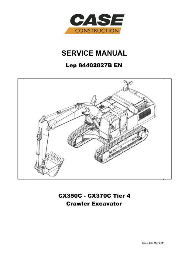 Enhance your maintenance and repair capabilities with the CASE CX350C and CX370C (Tier 4) Crawler Excavator Service Manual (PDF File - 84402827B). This comprehensive guide provides detailed instructions, diagrams, and troubleshooting tips to ensure your excavator operates at peak performance. With easy navigation and clear illustrations, this manual is an essential resource for technicians and operators alike, helping you save time and reduce downtime on the job. Invest in your equipment's longevity and eff
