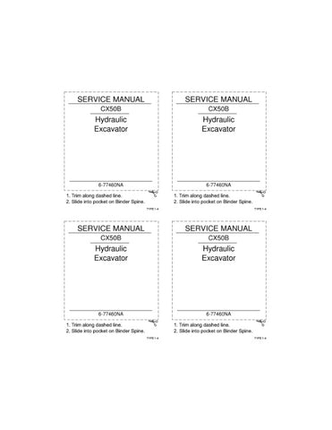  Unlock the full potential of your CASE CX50B Hydraulic Excavator with the comprehensive Service Manual (6-77460NA) in PDF format. This essential guide provides detailed instructions, schematics, and troubleshooting tips to ensure optimal performance and maintenance of your equipment. Whether you're a seasoned professional or a DIY enthusiast, this manual is designed to help you efficiently manage repairs and upkeep, saving you time and money. Don't miss out on the opportunity to enhance your excavator's lo