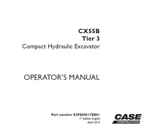 Discover the essential CASE CX55B Tier 3 Compact Hydraulic Excavator Operator’s Manual, designed to enhance your operational efficiency and safety. This comprehensive PDF guide provides detailed instructions, specifications, and maintenance tips tailored specifically for the CX55B model, ensuring you get the most out of your equipment.