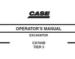 Discover the essential CASE CX700B Tier 3 Excavator Operator’s Manual, designed to enhance your operational efficiency and safety. This comprehensive PDF file provides detailed instructions, specifications, and maintenance guidelines tailored specifically for the CX700B model, ensuring you have all the information you need at your fingertips.