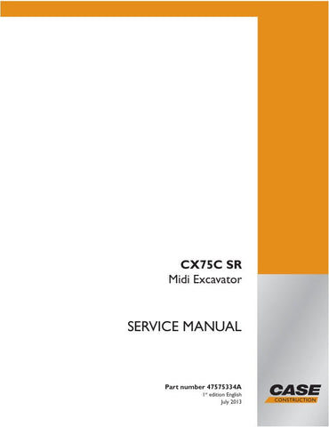 Ensure your CASE CX75C SR Midi Excavator operates at peak performance with the comprehensive Service Manual (Part Number: 47575334A). This essential guide provides detailed instructions, diagrams, and troubleshooting tips to keep your machinery running smoothly and efficiently.