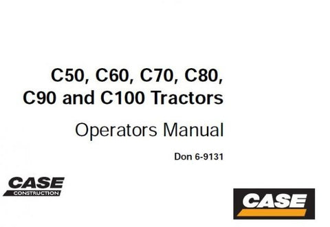 Discover the essential CASE C Series Tractors Operator's Manual, designed specifically for models C50, C60, C70, C80, C90, and C100. This comprehensive PDF file serves as your go-to resource for understanding the operation, maintenance, and troubleshooting of your tractor, ensuring optimal performance and longevity.