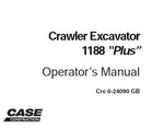 Discover the essential CASE C Type 1188 “Plus” Crawler Excavator Operator's Manual, designed to enhance your operational efficiency and safety. This comprehensive PDF file serves as a vital resource for both new and experienced operators, providing detailed instructions and insights into the machine's features and functionalities.
