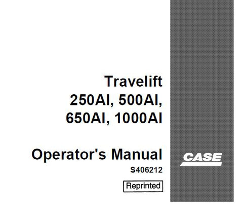ENHANCE YOUR OPERATIONAL EFFICIENCY WITH THE CASE DROTT 250AI, 500AI, 650AI, AND 1000AI SERIES TRAVELIFTS OPERATOR’S MANUAL, AVAILABLE IN A CONVENIENT PDF FORMAT. 