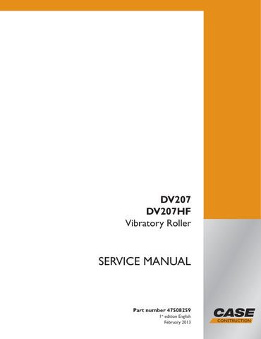 Enhance your maintenance capabilities with the CASE DV207 and DV207HF Vibratory Roller Service Manual (PDF file). This comprehensive guide provides detailed insights into the operation, troubleshooting, and repair of your vibratory roller, ensuring optimal performance and longevity. With easy-to-follow instructions and clear diagrams, you can confidently tackle any service task, saving time and reducing downtime on the job site. Invest in this essential resource to keep your equipment running smoothly and e
