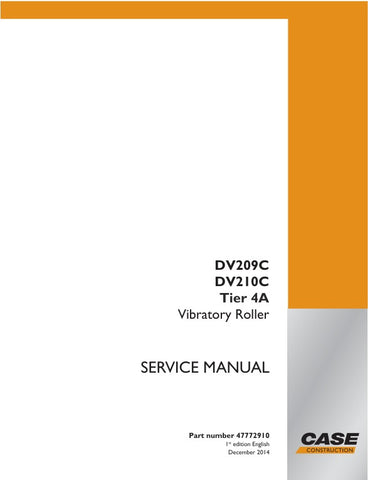 Enhance your maintenance capabilities with the CASE DV209C and DV210C Tier 4A Vibratory Roller Service Manual (PDF File). This comprehensive guide provides detailed insights into the operation, troubleshooting, and repair of your vibratory roller, ensuring optimal performance and longevity. With easy-to-follow instructions and clear diagrams, you can confidently tackle any service task, saving time and reducing downtime. Invest in this essential resource to keep your equipment running smoothly and efficient