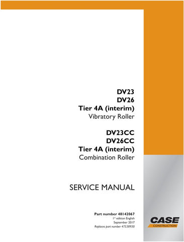  Enhance your maintenance capabilities with the CASE DV23, DV26, DV23CC, DV26CC Tier 4A (Interim) Service Manual (48142067) in PDF format. This comprehensive guide provides detailed instructions and specifications to ensure optimal performance and longevity of your equipment. With easy navigation and clear diagrams, you can quickly troubleshoot issues and perform necessary repairs, saving you time and money. Invest in this essential resource to keep your machinery running smoothly and efficiently.