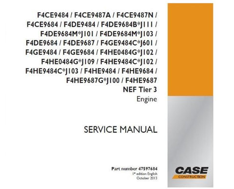 Unlock the full potential of your NEF Tier 3 engine with our comprehensive Service Repair Manual, designed specifically for models F4CE9484, F4DE9684B*J111, F4HE0484G*J102, and more. This PFD file is an essential resource for technicians and DIY enthusiasts alike, providing detailed instructions and insights to ensure your engine operates at peak performance.