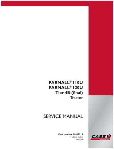 Unlock the full potential of your CASE FARMALL 110U and 120U Tier 4B (Final) with the comprehensive 2018 Service Manual (51487919) in PDF format. This essential guide provides detailed maintenance procedures, troubleshooting tips, and specifications to keep your equipment running smoothly and efficiently. With easy navigation and clear illustrations, you can quickly find the information you need to ensure optimal performance and longevity of your tractor. Invest in this invaluable resource today and empower