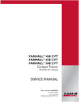 Unlock the full potential of your CASE FARMALL 40B, 45B, and 50B CVT Compact Tractors with the comprehensive Service Manual (48080062) in PDF format. This essential guide provides detailed instructions, diagrams, and troubleshooting tips to ensure your tractor operates at peak performance. Whether you're performing routine maintenance or tackling complex repairs, this manual is your go-to resource for maximizing efficiency and longevity. Invest in your equipment's reliability and keep your operations runnin