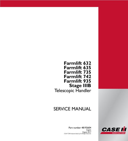 Enhance your operational efficiency with the CASE FARMLIFT 632, 635, 735, 742, and 935 (Stage IIIB) Telescopic Handler Service Manual (PDF File). This comprehensive guide provides essential insights and detailed instructions for maintaining and servicing your telescopic handler, ensuring optimal performance and longevity. With easy navigation and clear diagrams, you can quickly troubleshoot issues and perform necessary repairs, saving you time and reducing downtime. Invest in this invaluable resource to 
