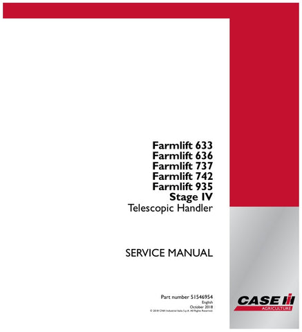 Enhance your maintenance routine with the CASE Farmlift 633, 636, 737, 742, and 935 Stage IV Telescopic Handler Service Manual (PDF File). This comprehensive guide provides detailed insights into servicing and troubleshooting your equipment, ensuring optimal performance and longevity. With easy-to-follow instructions and diagrams, you can confidently tackle repairs and maintenance tasks, saving time and reducing downtime. Invest in this essential resource to keep your telescopic handler running smoothly and