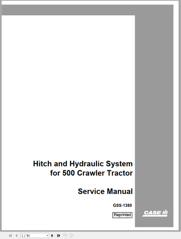 Discover the ultimate resource for maintaining your 500 Crawler Tractor with the CASE Hitch and Hydraulic