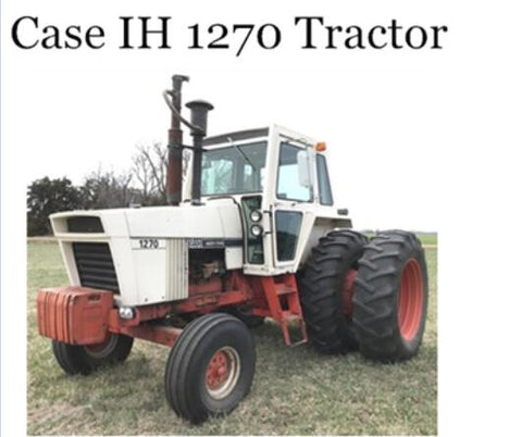 ENHANCE YOUR FARMING EFFICIENCY WITH THE CASE IH 1270 TRACTOR OPERATOR’S MANUAL, SPECIFICALLY DESIGNED FOR MODELS STARTING WITH SN 8770001.
