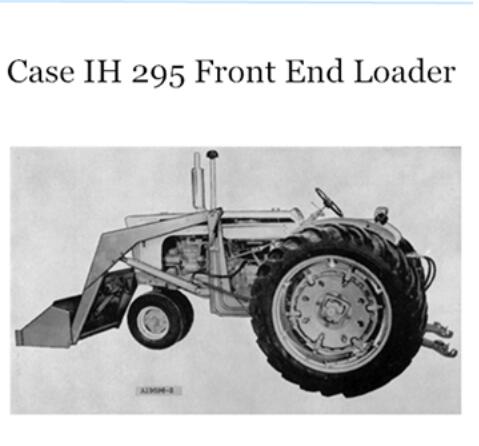 ENHANCE YOUR OPERATIONAL EFFICIENCY WITH THE CASE IH 295 FRONT END LOADER OPERATOR’S MANUAL, AVAILABLE IN A CONVENIENT PDF FORMAT. 