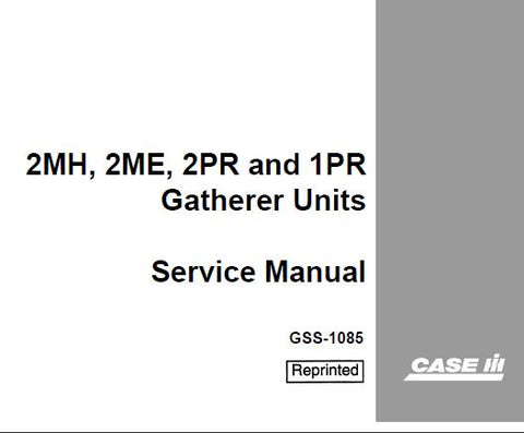 ENHANCE YOUR MAINTENANCE CAPABILITIES WITH THE CASE IH 2MH, 2ME, 2PR, AND 1PR GATHERER UNITS SERVICE REPAIR MANUAL IN PDF FORMAT. 