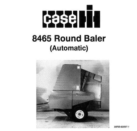 ENHANCE YOUR BALING EFFICIENCY WITH THE CASE IH 8465 ROUND BALER OPERATOR’S MANUAL, NOW AVAILABLE AS A CONVENIENT PDF FILE. 