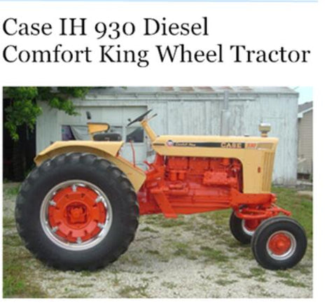 UNLOCK THE FULL POTENTIAL OF YOUR CASE IH 930 DIESEL COMFORT KING WHEEL TRACTOR WITH OUR COMPREHENSIVE OPERATOR’S MANUAL IN PDF FORMAT.
