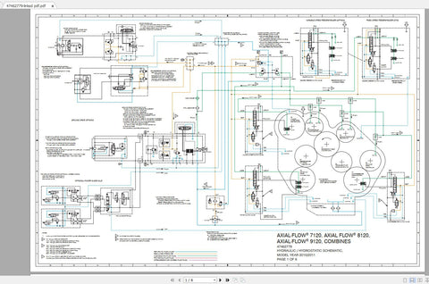 Discover the essential CASE IH AXIAL-FLOW 7120, 8120, and 9120 Combines Hydraulic Schematic Manual (Part No. 47462779) in a convenient PDF format. This comprehensive manual is