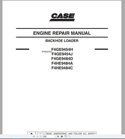 Unlock the full potential of your CASE IH backhoe loader with the comprehensive Engine Repair Manual (Part Number: 87630273NA). This PDF file is an essential resource for both seasoned mechanics and DIY enthusiasts, providing detailed instructions