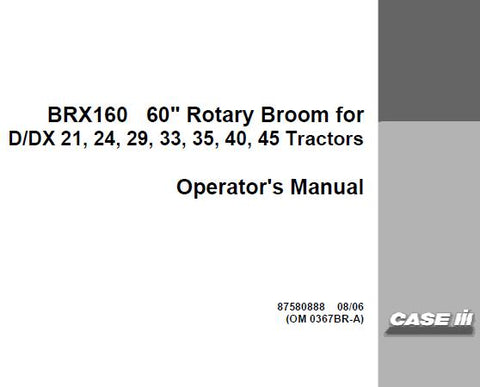 ENHANCE YOUR CASE IH TRACTOR'S PERFORMANCE WITH THE BRX160 60" ROTARY BROOM, DESIGNED SPECIFICALLY FOR D/DX MODELS 21, 24, 29, 33, 35, 40, AND 45.