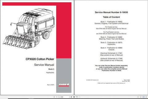 Enhance your maintenance capabilities with the CASE IH Cotton Picker CPX620 Hydraulic
