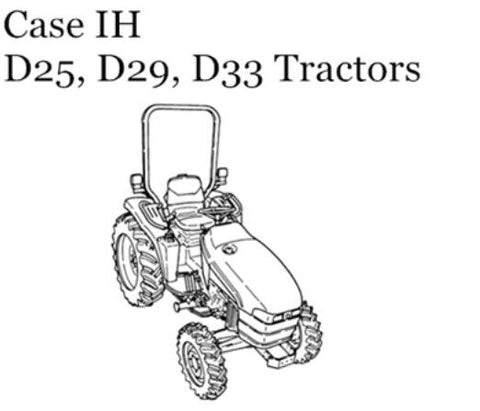 ENHANCE YOUR OPERATIONAL EFFICIENCY WITH THE CASE IH D25, D29, AND D33 TRACTORS OPERATOR’S MANUAL, SPECIFICALLY DESIGNED FOR SERIAL NUMBERS HBA0001740 AND ABOVE. 
