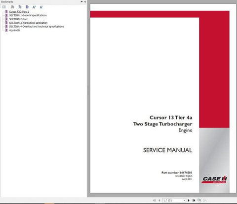 Unlock the full potential of your CASE IH Engine with the CURSON 13 Tier 4A Service Manual