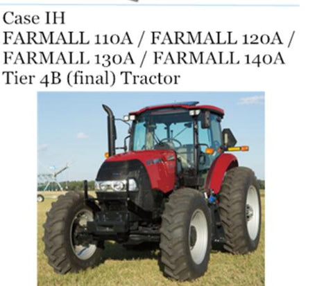 UNLOCK THE FULL POTENTIAL OF YOUR CASE IH FARMALL 110A, 120A, 130A, AND 140A TIER 4B (FINAL) TRACTOR WITH OUR COMPREHENSIVE OPERATOR’S MANUAL IN PDF FORMAT. 