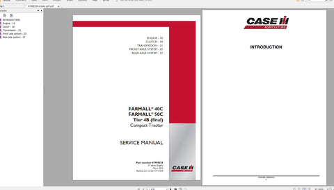 Unlock the full potential of your CASE IH Farmall 40C and 50C Tier 4B (Final) compact tractors with our comprehensive service manual in PDF format. This essential guide provides 