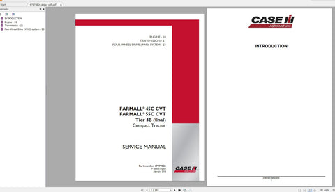 Discover the ultimate resource for maintaining your CASE IH Farmall 45C and 55C CVT Tier 4B (Final) compact