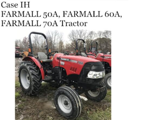 ENHANCE YOUR FARMING EFFICIENCY WITH THE CASE IH FARMALL 50A, 60A, AND 70A TRACTOR OPERATOR’S MANUAL IN PDF FORMAT.
