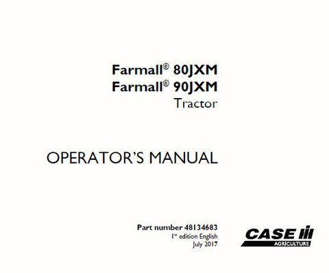 UNLOCK THE FULL POTENTIAL OF YOUR CASE IH FARMALL 80JXM AND FARMALL 90JXM TRACTORS WITH OUR COMPREHENSIVE OPERATOR’S MANUAL IN PDF FORMAT.