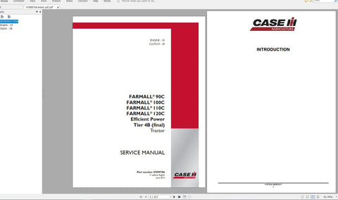 Unlock the full potential of your CASE IH Farmall 90C, 100C, 110C, and 120C tractors with our comprehensive Service Manual in PDF format. This essential guide is designed