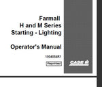 ENHANCE YOUR FARMING EFFICIENCY WITH THE CASE IH FARMALL H & M SERIES STARTING – LIGHTING TRACTOR OPERATOR’S MANUAL IN PDF FORMAT. 
