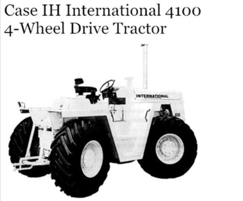 UNLOCK THE FULL POTENTIAL OF YOUR CASE IH INTERNATIONAL 4100 4-WHEEL DRIVE TRACTOR WITH OUR COMPREHENSIVE OPERATOR’S MANUAL IN PDF FORMAT.