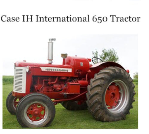 UNLOCK THE FULL POTENTIAL OF YOUR CASE IH INTERNATIONAL 650 TRACTOR WITH OUR COMPREHENSIVE OPERATOR’S MANUAL IN PDF FORMAT.