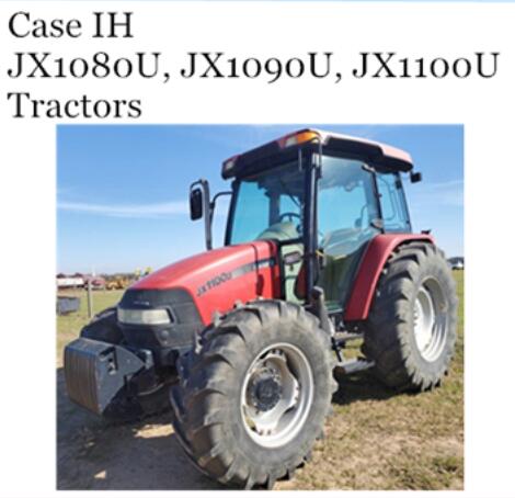 ENHANCE YOUR FARMING EFFICIENCY WITH THE CASE IH JX1080U, JX1090U, AND JX1100U TRACTORS OPERATOR’S MANUAL IN PDF FORMAT. 
