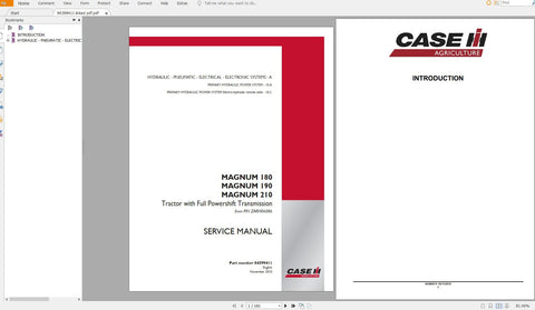 Unlock the full potential of your CASE IH Magnum 180, 190, and 210 tractors with our comprehensive Full Powershift Transmission Service Manual. This PDF file is an essential resource for both 