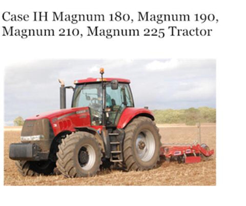 ENHANCE YOUR FARMING EFFICIENCY WITH THE CASE IH MAGNUM 180, 190, 210, AND 225 OPERATOR’S MANUAL, DESIGNED SPECIFICALLY FOR SERIAL NUMBERS FROM PIN ZCRH01001 AND ABOVE. 
