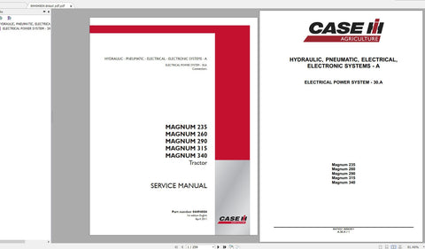 Unlock the full potential of your CASE IH Magnum 235, 260, 290, 315, and 340 tractors with our comprehensive service manual in PDF format. This essential resource is designed to provide