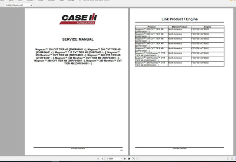 Unlock the full potential of your CASE IH Magnum 250, 280, 310, and 340 Rowtrac with our comprehensive service manual in PDF format. This essential resource is designed to provide you