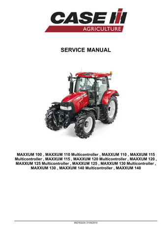 Unlock the full potential of your CASE IH MAXXUM series tractors with the comprehensive service manual (Part No. 84276322). This essential guide covers models 100, 110, 115, 120, 125, 130, and 140, providing you with detailed insights into maintenance, troubleshooting, and repair procedures.