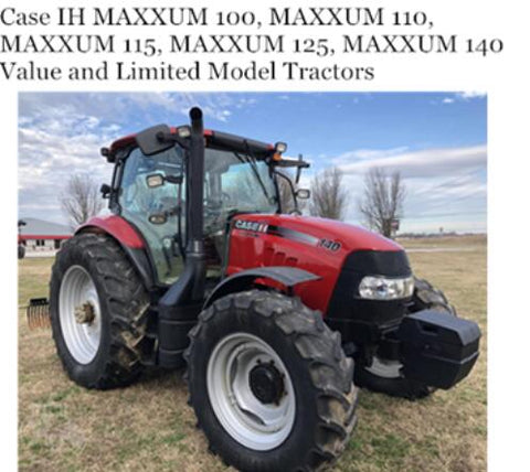 UNLOCK THE FULL POTENTIAL OF YOUR CASE IH MAXXUM SERIES TRACTORS WITH OUR COMPREHENSIVE OPERATOR’S MANUAL, AVAILABLE IN A CONVENIENT PDF FORMAT.