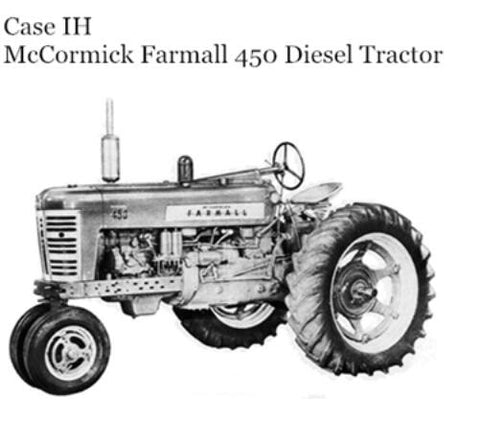 UNLOCK THE FULL POTENTIAL OF YOUR CASE IH MCCORMICK FARMALL 450 DIESEL TRACTOR WITH OUR COMPREHENSIVE OPERATOR’S MANUAL IN PDF FORMAT.