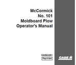 UNLOCK THE FULL POTENTIAL OF YOUR CASE IH MCCORMICK NO. 101 MOLDBOARD PLOW WITH OUR COMPREHENSIVE OPERATOR’S MANUAL IN PDF FORMAT.