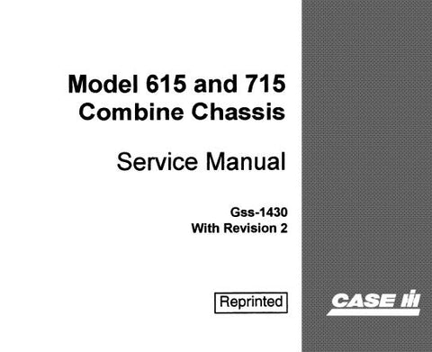 ENHANCE YOUR MAINTENANCE ROUTINE WITH THE CASE IH MODEL 615 AND 715 COMBINE SERVICE REPAIR MANUAL IN PDF FORMAT.