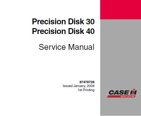 ENHANCE YOUR MAINTENANCE CAPABILITIES WITH THE CASE IH PRECISION DISK 30 AND 40 SERVICE REPAIR MANUAL IN PDF FORMAT.
